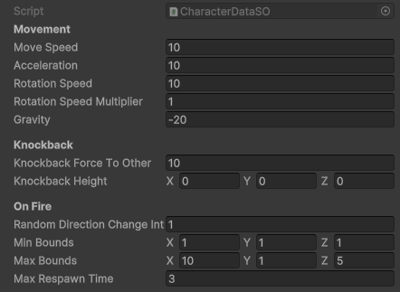 Player Data in Inspector